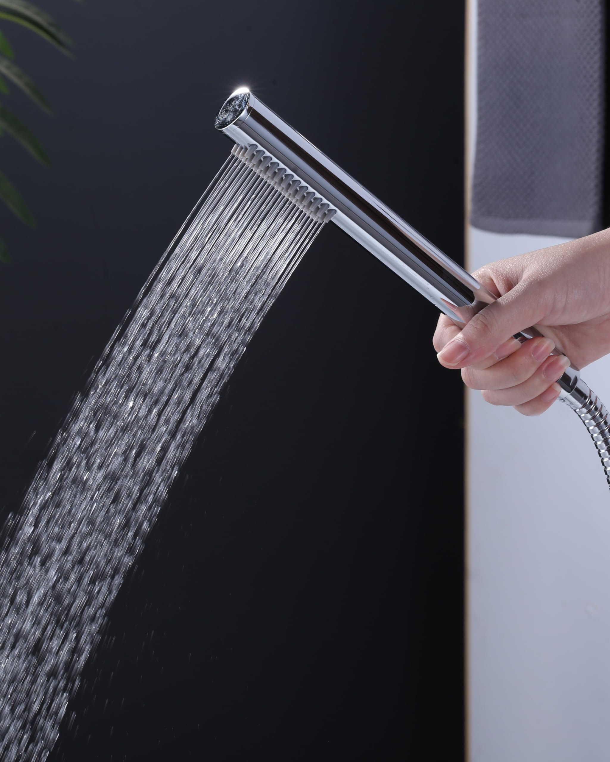 iVIGA Hand Shower, Modern Shower Head Made of Copper G1/2 Shower Head with Anti-limescale nozzles Shower Head for Bathroom