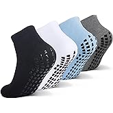 Raigoo Grip Non Slip Socks For Kids(4-16 Years Old), Cushioned Sport Athletic Slipper Hospital Socks For Youth Boys & Girls