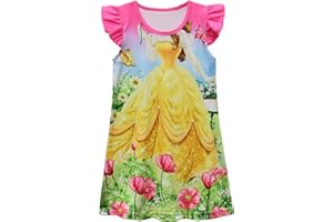 AOVCLKID Little Girls Princess Costume Girls Casual Cartoon Printed Dress