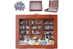 BBVCX Anxiety Bookshelf | Get rid of Your Anxiety,Home & Office Décor for Book Lovers,Miniature Book Matchbox Display Cabinet, Creative Ornaments, Stress-Relieving Gifts for Family and Friends
