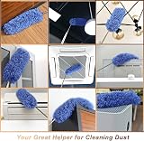 Kelursien Feather Duster Extendable Pole 110in Telescopic Bendable Head view 7