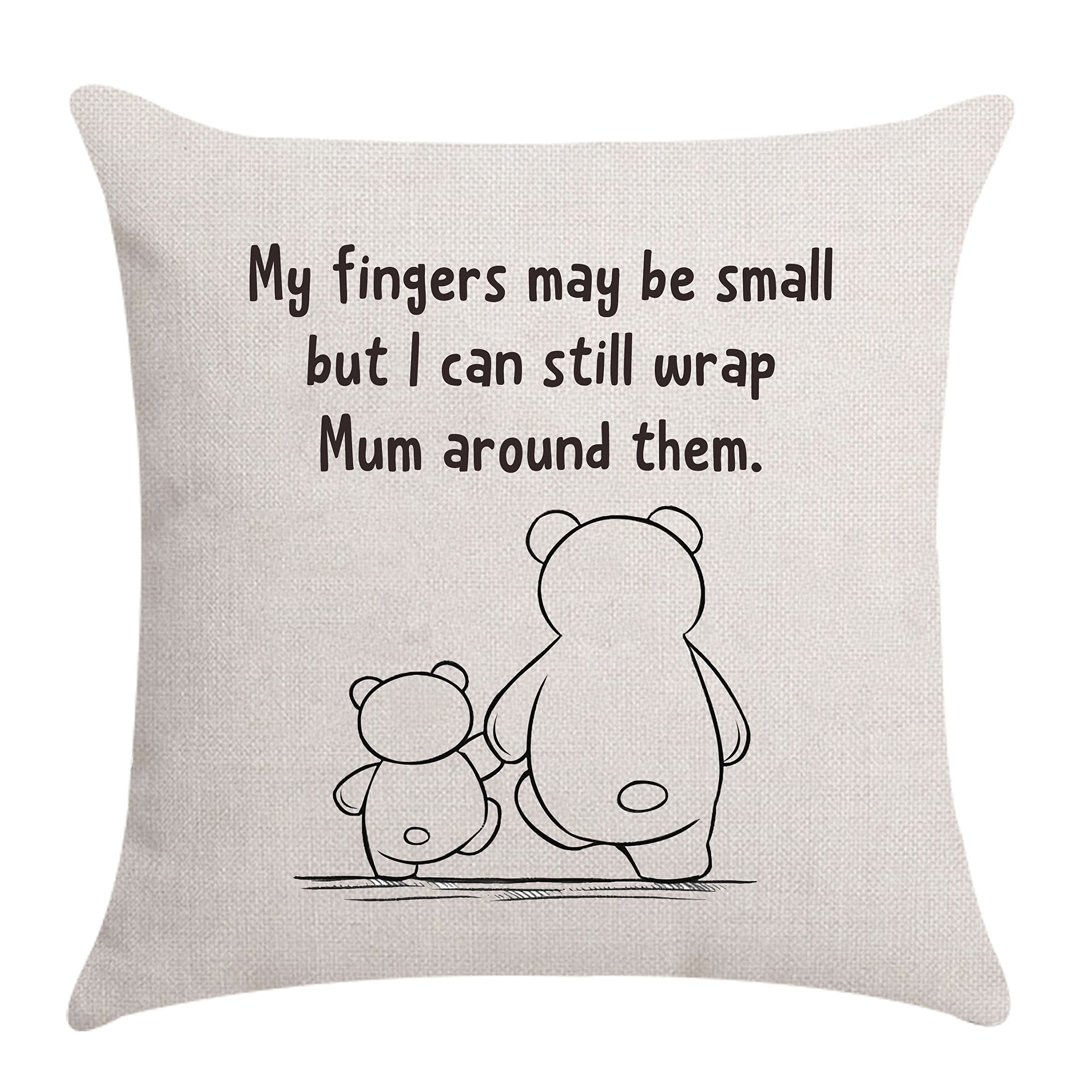 Aocaso from Daughter Son, Mother Mama Mummy Mom Mum Gifts from Daughter Son Birthday Gifts Thanksgiving Gifts (my fingers may be small-mum)