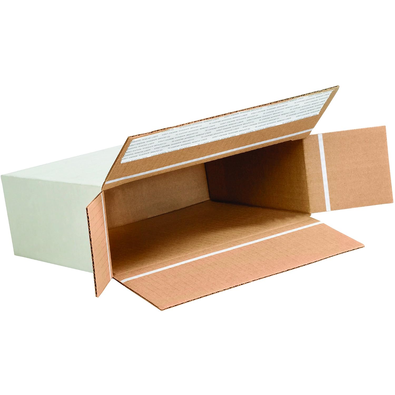 Boxes Fast BF8452FOL Side Loading Corrugated Cardboard Rifle Box, 8\" X 4\" X 52\", For Shipping, Packing, Moving Or Storage, Kraft (Pack Of 15