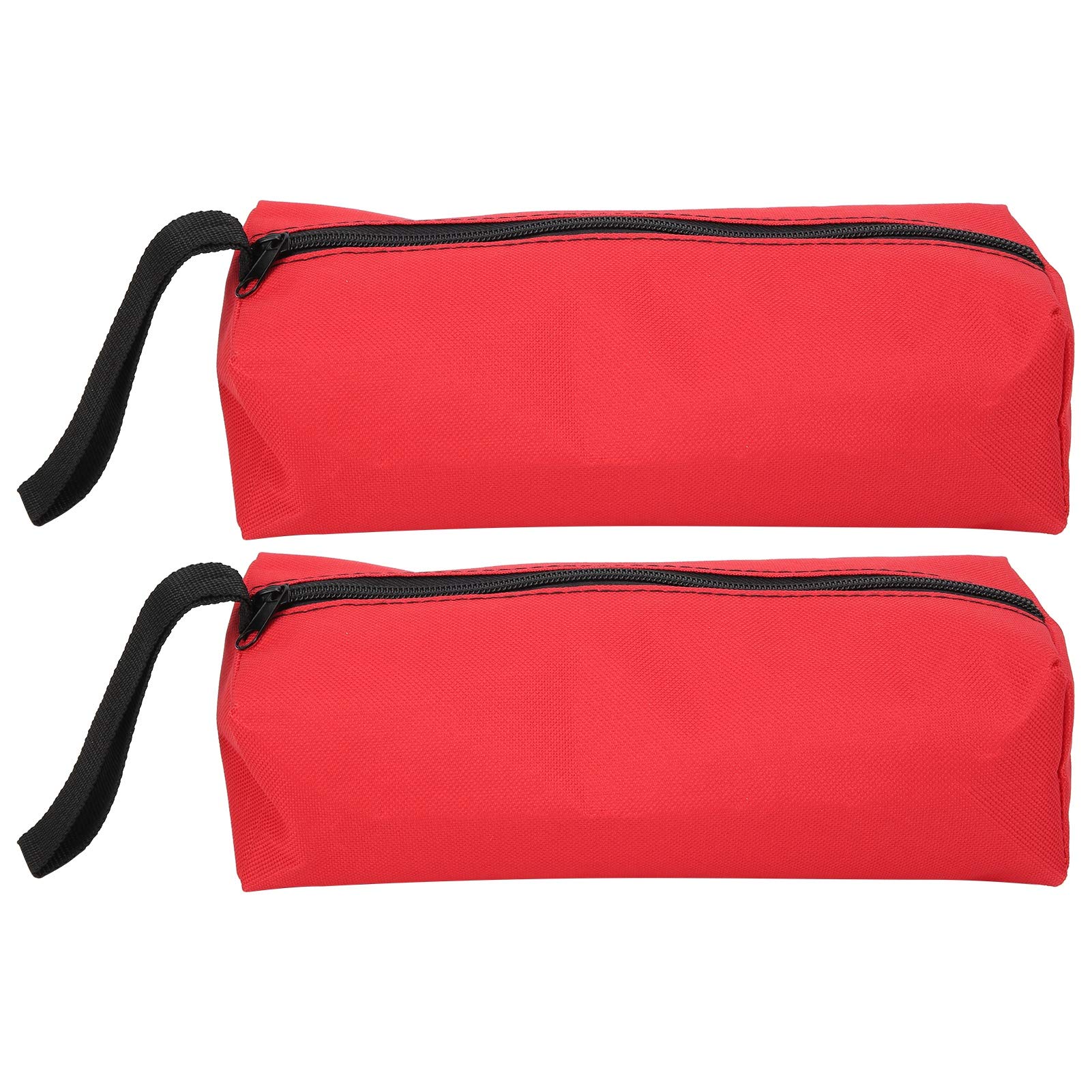 Buachois 2PCS Small Portable Tool Bag Tool Canvas Storage Bag Multifunctional Clip-on Zipper Tool Bag Multi-Purpose Storage Organizer Zipper Bag(Red)