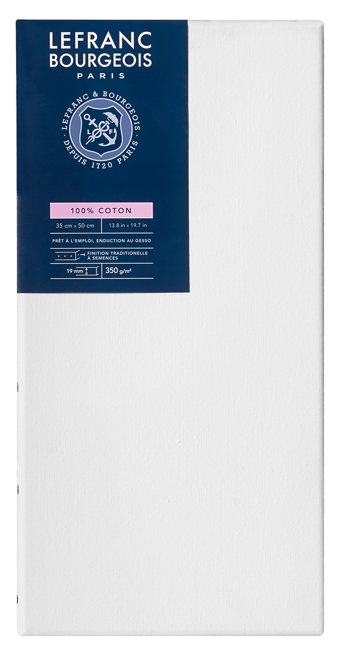 Lefranc & Bourgeois Series 11142 Classic Stretcher Frame 100% Cotton 350 g/m² Archival Quality Acid-Free for Increased Durability Primed 35 x 50 cm — image 1