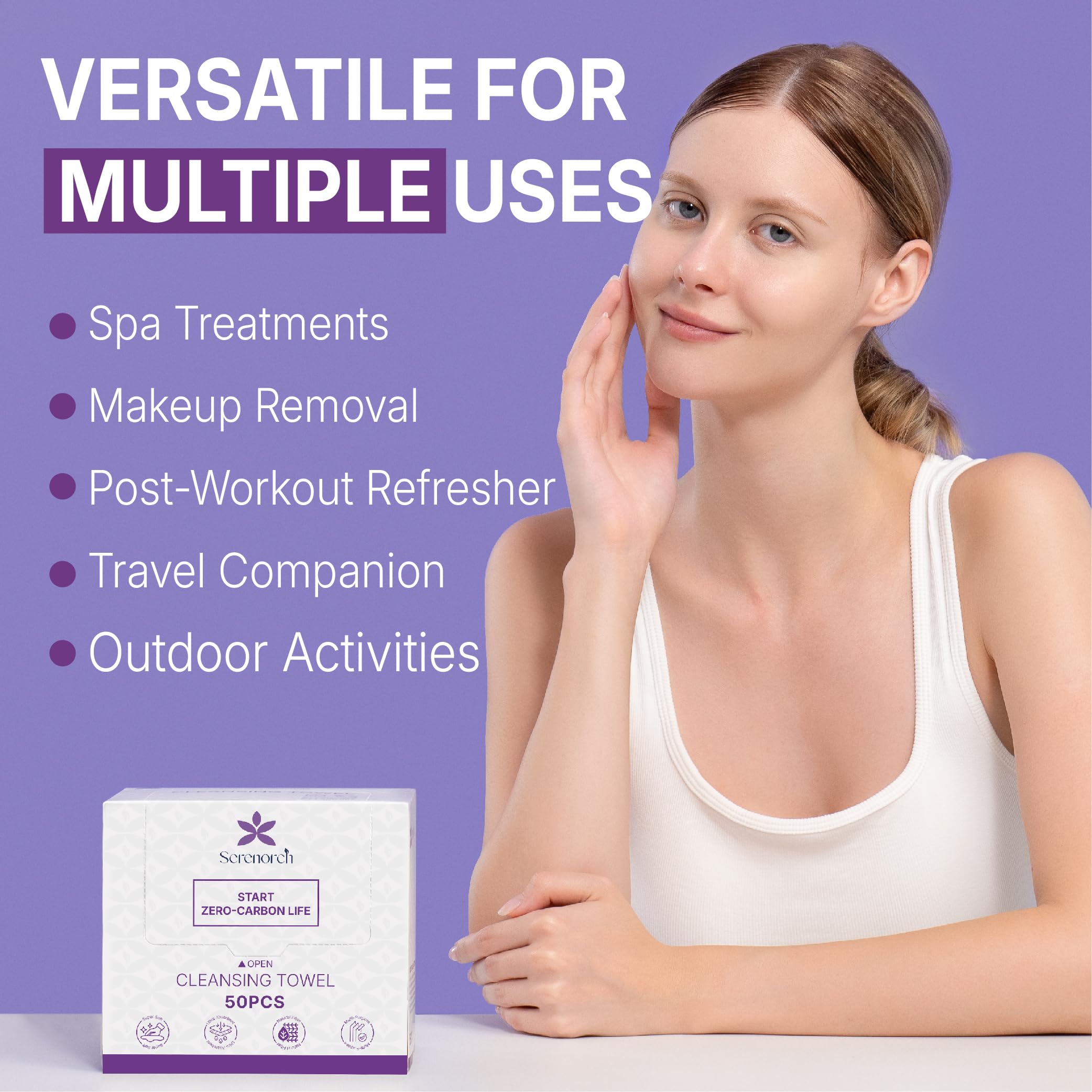 Serenorch Disposable Face Towels, 10