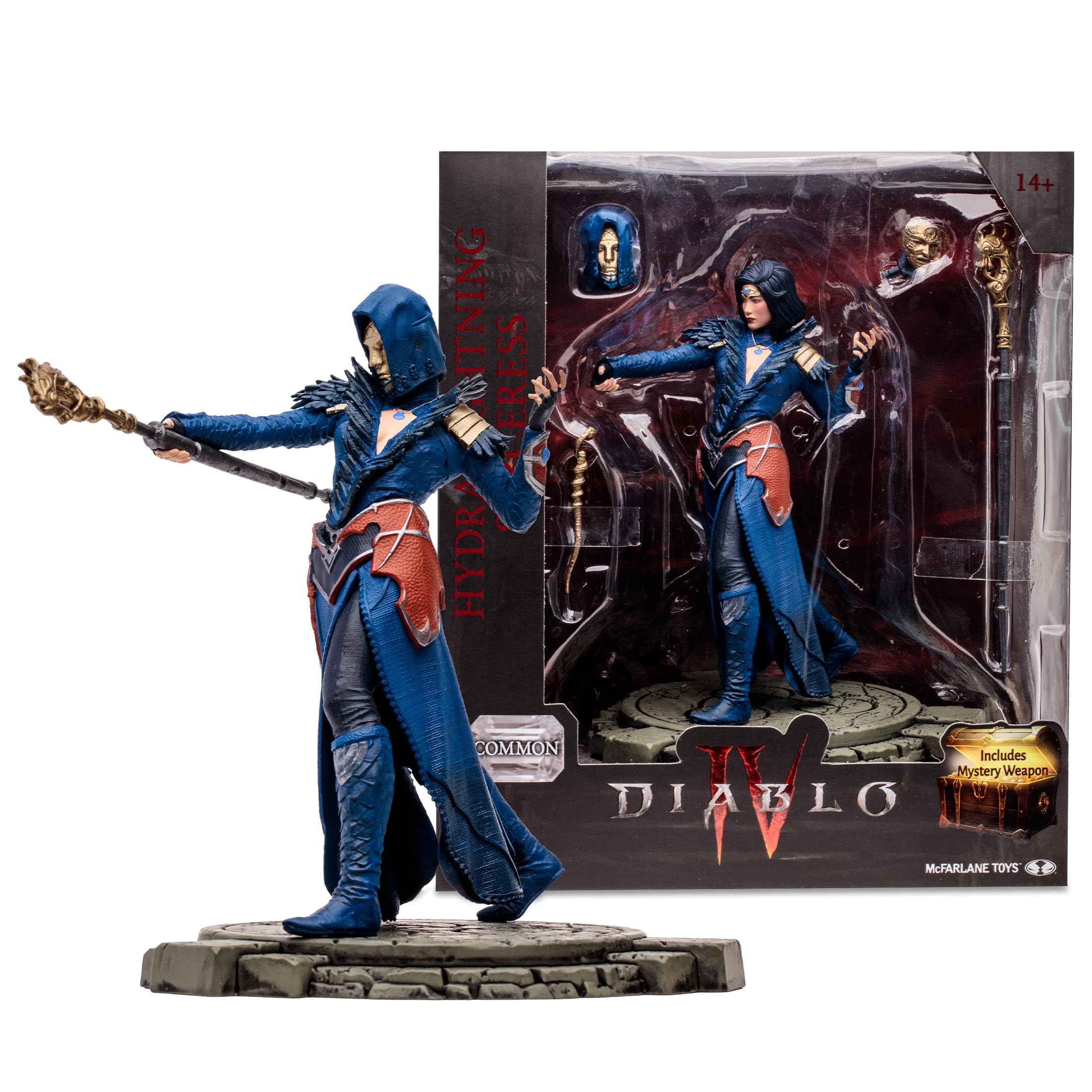 McFarlane Toys Diablo IV Hydra Lightning Sorceress 1:12 Scale Posed Figure with Interchangeable Head, 3 Weapons, Display Base, and Mystery Weapon - Command the Elements in Your Diablo IV Collection — image 1