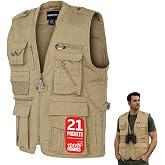 Humvee Utility Vest with 21 Pockets -Travel, Safari, Hunting, Camping, 100% Cotton, Tactical Jacket for Men &amp; Women