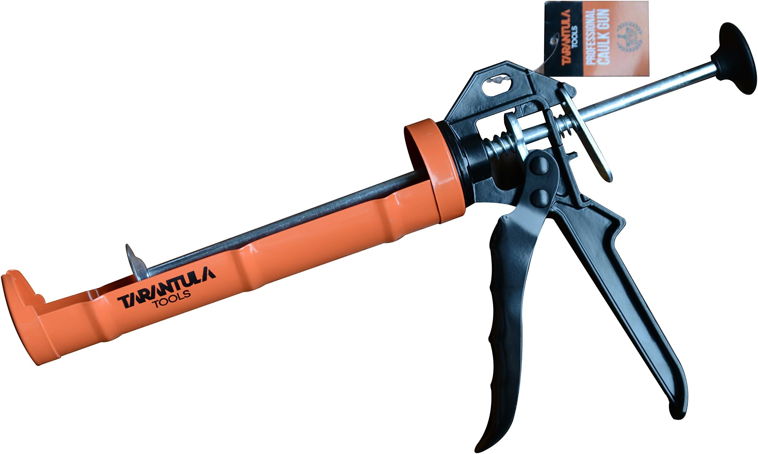 Tarantula Tools Caulk Gun - Heavy Duty Anti Drip Caulking Gun - For Use With Silicone, Caulk, Or Adhesive Tubes - All Metal Tool - Perfect For Bathroom, Window, Shower, and Kitchen