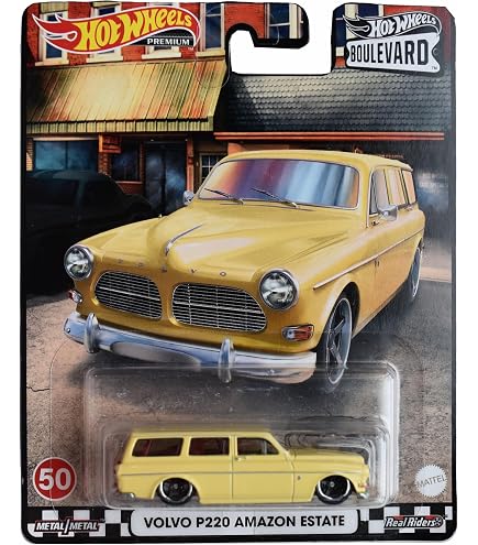 Mattel Hot Wheels Premier Boulevard 73 Volvo 142 GL Die-Cast Car - Detailed Collectible Toy Car For Kids & Collectors