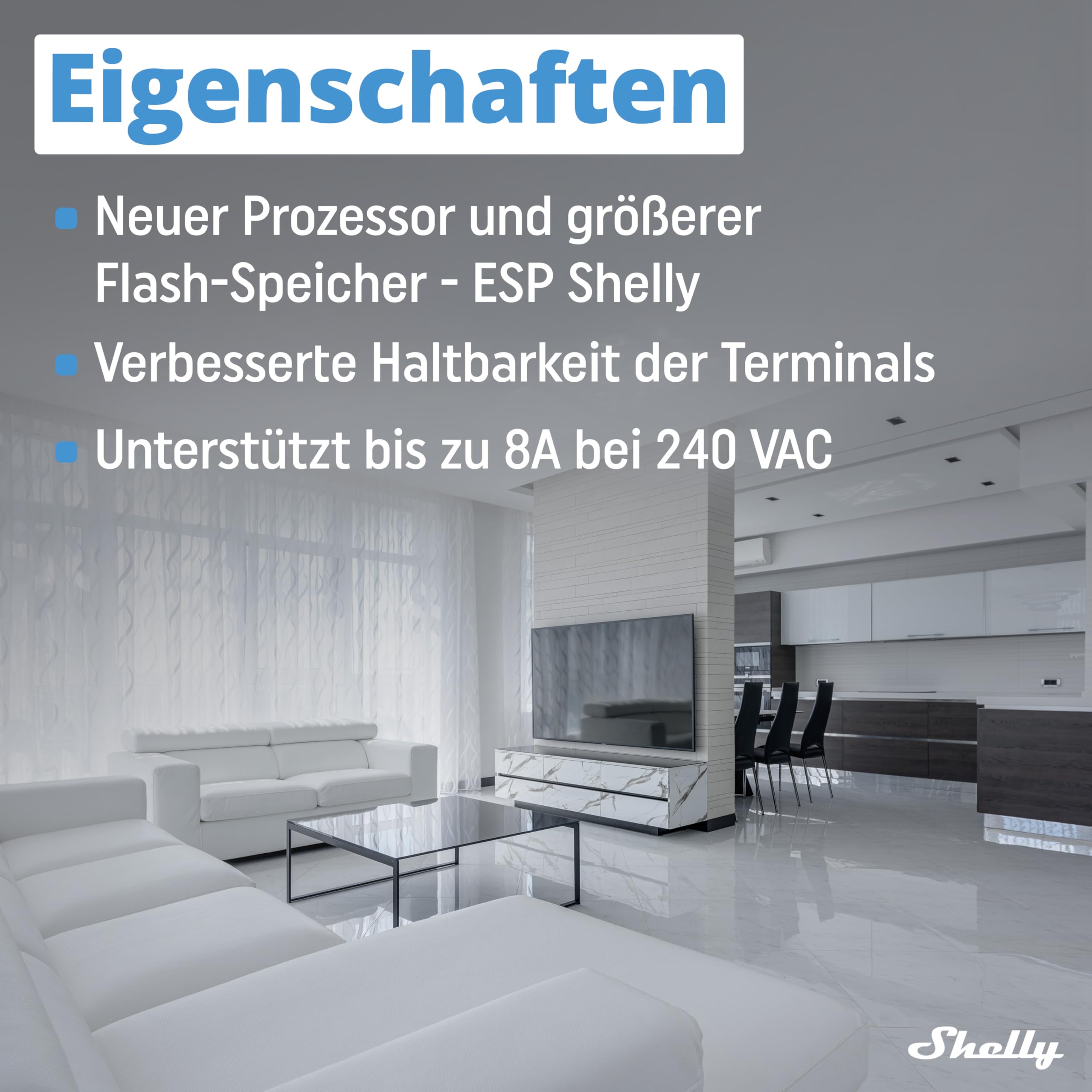 Shelly PM Mini Gen3 - WLAN Smarter Stromzähler, 1 Kanal, 16A, kein Relaisschalter, Leistungsmessung, Echtzeit-Energiezähler, kein Hub Erforderlich, Alexa & Google Home, Hausautomation 4