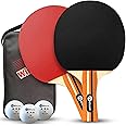 JP WinLook Ping Pong Paddles Sets - Portable Table Tennis Paddle Set with Ping Pong Paddles Professional Case & Ping Pong Balls - Premium Table Tennis Racket Player Set for Indoor & Outdoor Games