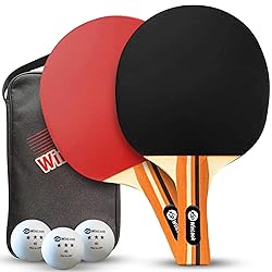 JP WinLook Ping Pong Paddles Set of 2 - Portable