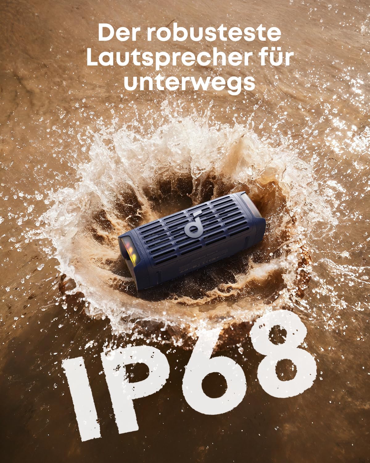 soundcore Boom 3i by Anker – Robuster Outdoor Lautsprecher, Bluetooth Lautsprecher, wasserdicht IP68, 50W BassUp™ 2.0 Sound, BT 5.3, 16h, Lichtshow + TWS-Stereo, Kayak, Angeln, Campen (Dschungelgrün) 3
