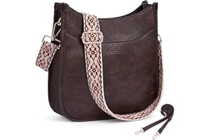 Caitina Women's Shoulder Handbags Fashion Vegan Leather Crossbody Bag Shoulder Purse For Ladies with 2PCS Adjustable Strap