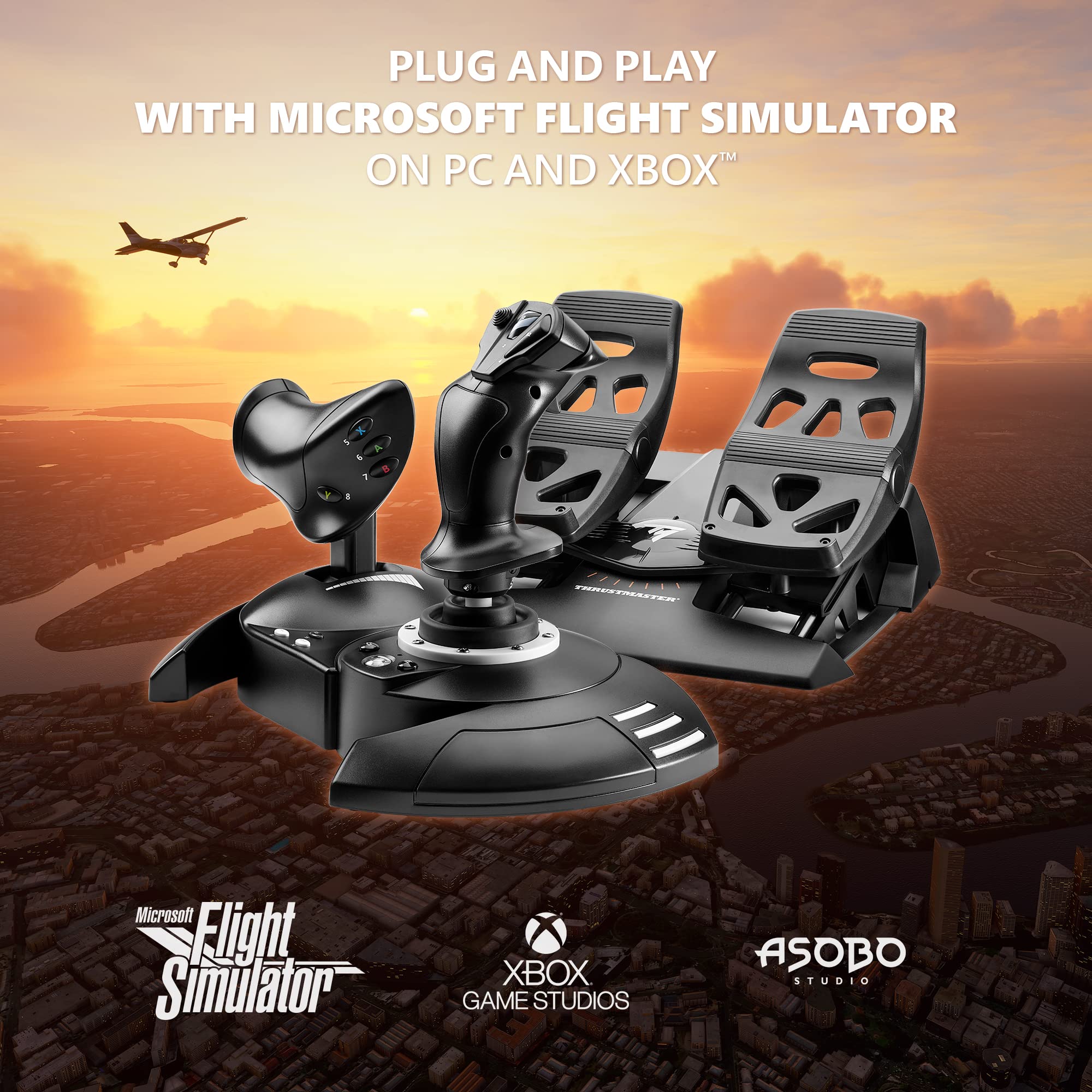 THRUSTMASTER T.Flight Full Kit X - Joystick, Throttle and Rudder Pedals for Xbox Series X|S/Xbox One/PC