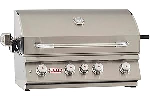 Bull Outdoor Products BBQ 47628 Angus 75,000 BTU Grill Head, LP, 304 Stainless Steel, 4 Burners, 810 sq. Inches, Twin Lights, Rotisserie Kit