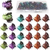 JANYUN 48Pcs Colorful Mini Hair Claw Clips, Small Hair Clips for Girls Women Fine Hair Plastic Multifunction Clamp Clips Hair Accessories Gifts