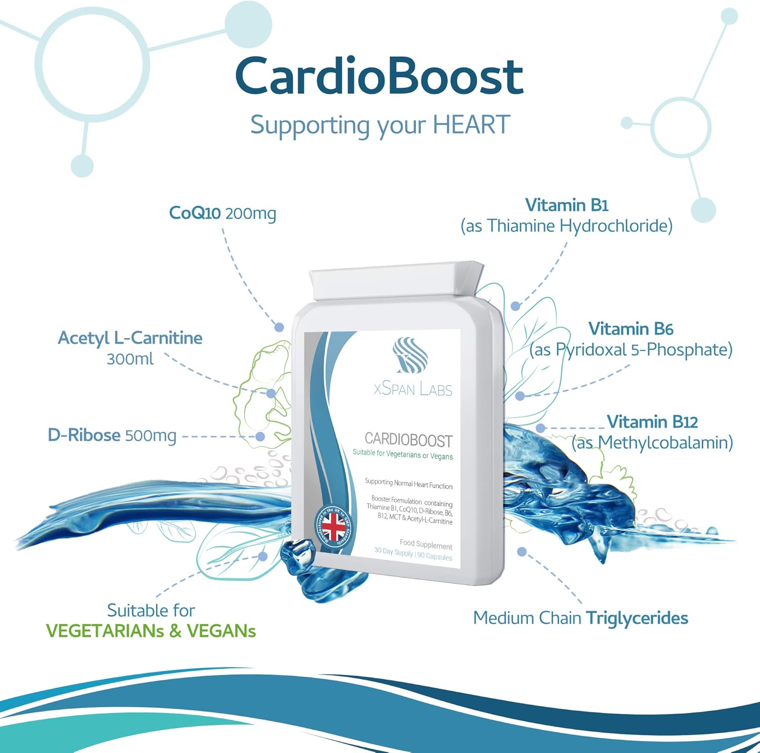 CardioBoost 90 Capsules, CoQ10, Acetyl L-Carnitine & D-Ribose with B Vitamins & MCT - Image 4