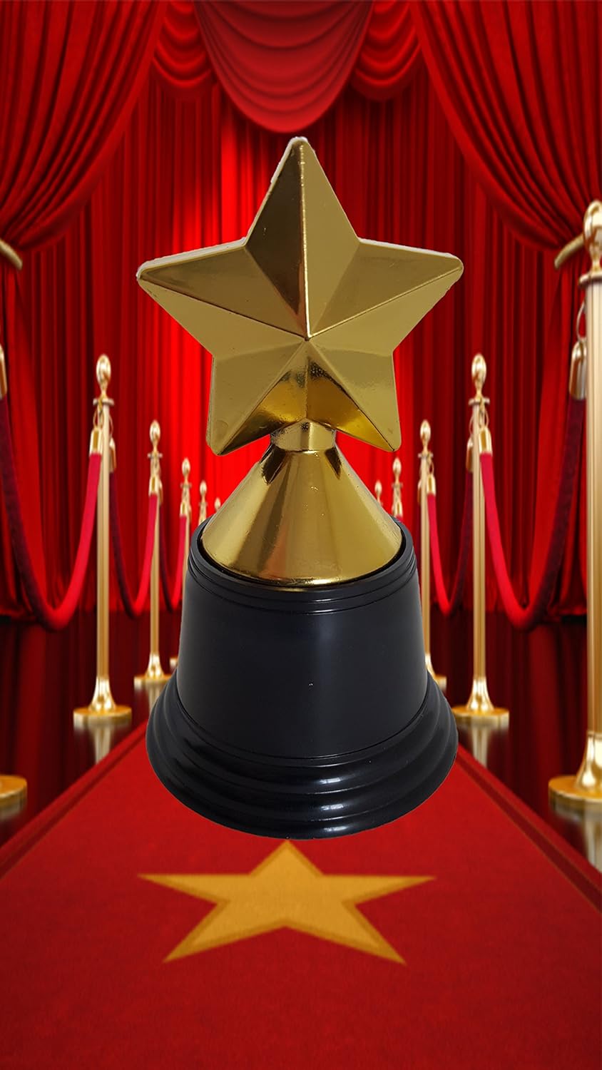 Dondor Plastic Gold Trophy Awards - Bulk Trophy Awards! (Star) : Sports & Outdoors