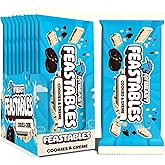 Feastables MrBeast Cookies & Creme Chocolate Bar, New Flavor, King Size Candy Bar for Adults & Kids, Candy Bars for Snacks, Gifts, or Dessert, Sweet & Creamy Fairtrade Cocoa, 2.1 Oz Each, 10 Count
