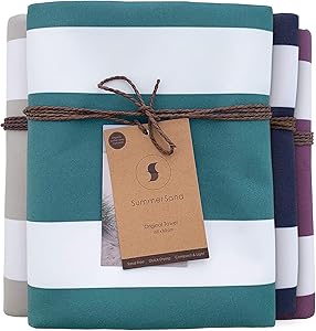 SummerSand Microfiber Beach Towel Sand Free 63x31.5in - Odorless Quick Dry Towel for Pool & Surfing - Lightweight XL Towel for Vacations - Large Microfiber Swim Towel – Ocean Green