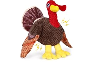 Pubialo Thanksgiving Day Chicken Dog Toys for Large Dogs,Squeaky Dog Toys, Tug of War Dog Plush Toys,Large Stuffed Dog Toys for Large Dogs with Crinkled Paper,Stuffed Animals Toys for Dogs