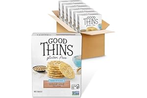 Good Thins Mixed Seed Rice Snacks Gluten Free Crackers, Bulk Snack Crackers, 6-3.5 oz Boxes