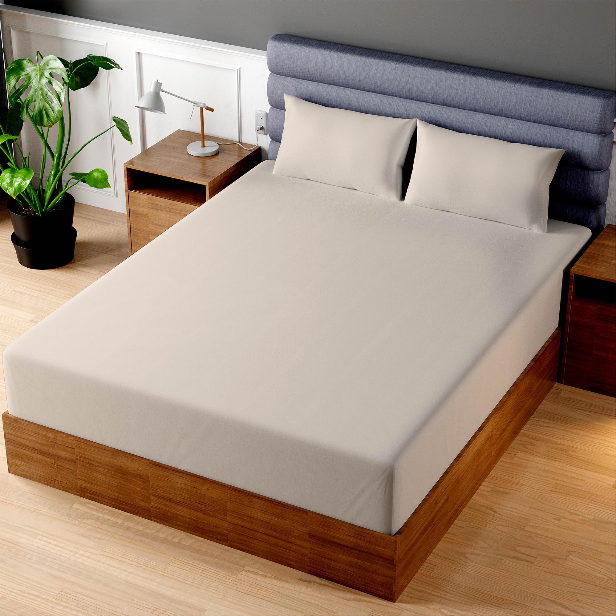 Photo 1 of Superity Luxurious Hotel Quality Twin XL Fitted Sheet 100% Cotton Ultra Soft, Skin-Friendly & Hypoallergenic Deep Pocket Fits 12 Mattress Easy Care & Snug Fit (Twin XL Size - 39 X 80)