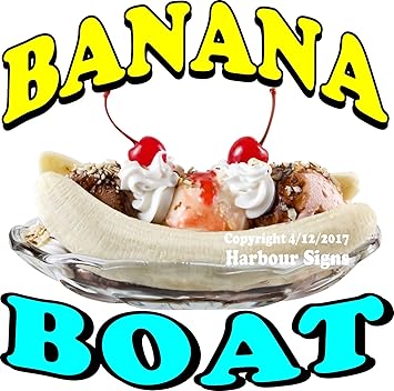 Amazoncom Decal Ice Cream Banana Boat For Food Concession