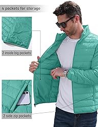 MAGCOMSEN Puffer Jacket Men Packable Down Jacket