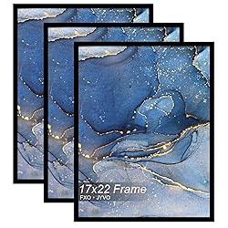 Fxojyvo 17x22 Picture Frame Set of 3, Black Frame