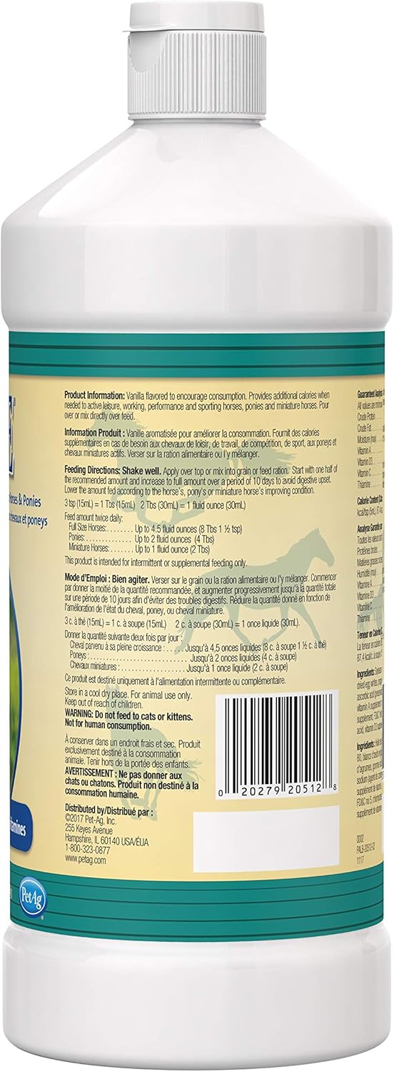 Dyne High Calorie/Weight Gainer Liquid for Horses, 32 oz : Pet Supplies