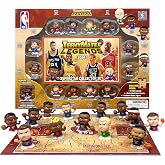 TeenyMates NBA Basketball Legends Action Figures Gift Set | 2026 Legends with Basketball Court Puzzle and 12 officially licensed 1-inch player figures; Basketball gift for kids &amp; fans
