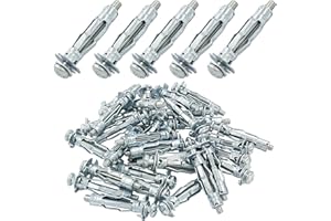Seimneire 30 Pcs M4 x 32mm Heavy Duty Bolt, Hollow Drive Wall Anchor Screw Zinc Plated Steel Bolt, Anchor Screw Molly Bolts for Plaster Walls Tiles Drywall