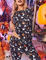 Ekouaer Women's Halloween Pajama Sets Casual 2Pcs