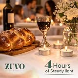 Zuvo 4-Hour Unscented Tea Light Candles 100 Pack White, Cotton Wicks 3.8x1.3 cm view 4