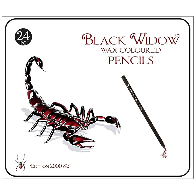 Crayons de couleur noire Widow ® pour adultes, le meilleur ensemble de