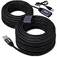 GEARit USB 3.0 Active Extension Cable (50 Feet) A-Male to A-Female USB Repeater with Signal Booster for Oculus Rift, Quest Link, Xbox 360 Kinect, PlayStation, Printer, Webcam - 50ft
