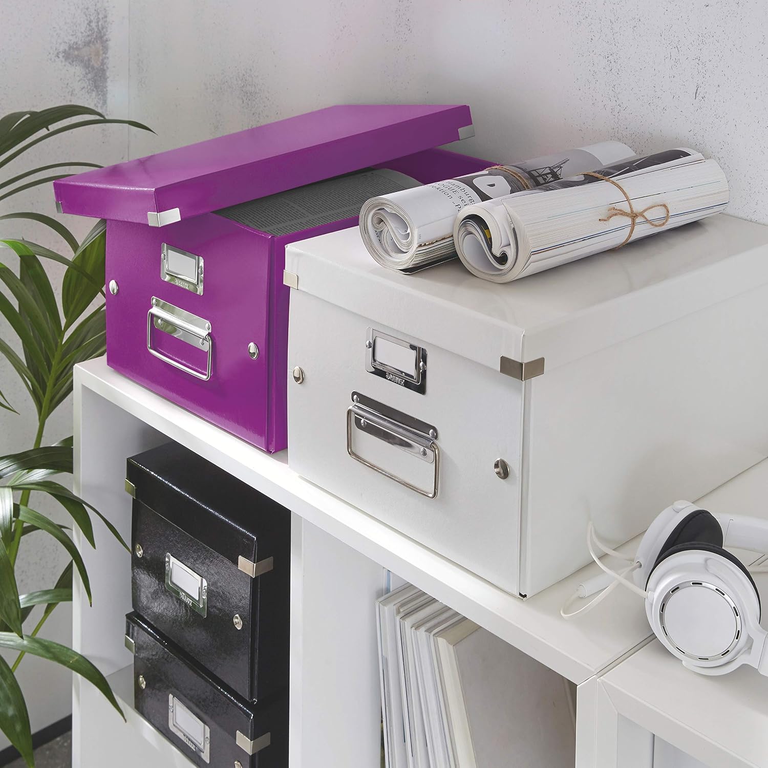 Leitz Organiser Box, Click and Store Range 60580062 - Medium, Purple - Image 3