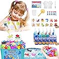 AKMADM Magic Water Elf Toy Kit for Kids - Aqua Fairy Water Gel Kit - 12 Colors*100ml Squishy Maker Set - 12 Shape Molds - Arts & Crafts Water Elf Creation kit - Children's DIY Marine Life (12 Colors)