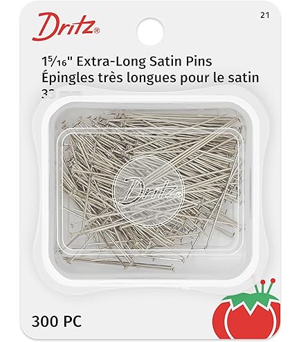P.I.N.シルク新品スト—ル Amazon.com: Dritz 49 Silk Pins, Nickel-Plated Brass, 1-1/16-Inch