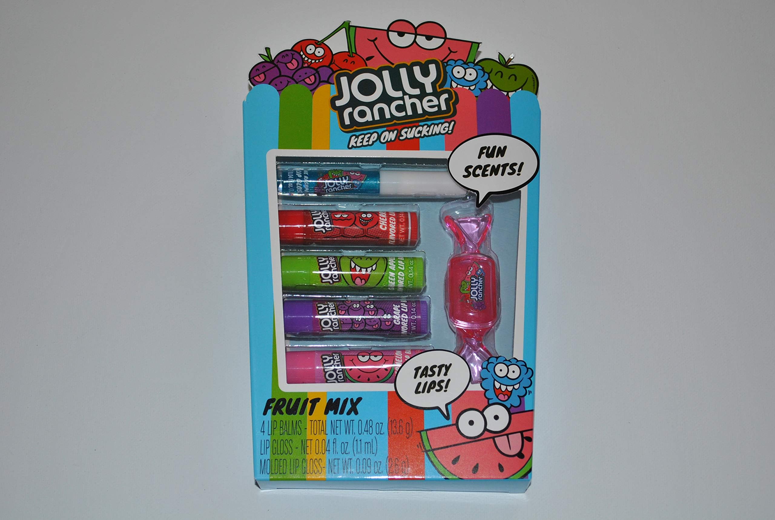 Hershey Jolly Rancher Fruit Mix Scented/Flavored Lip Balm and Lip Gloss Set