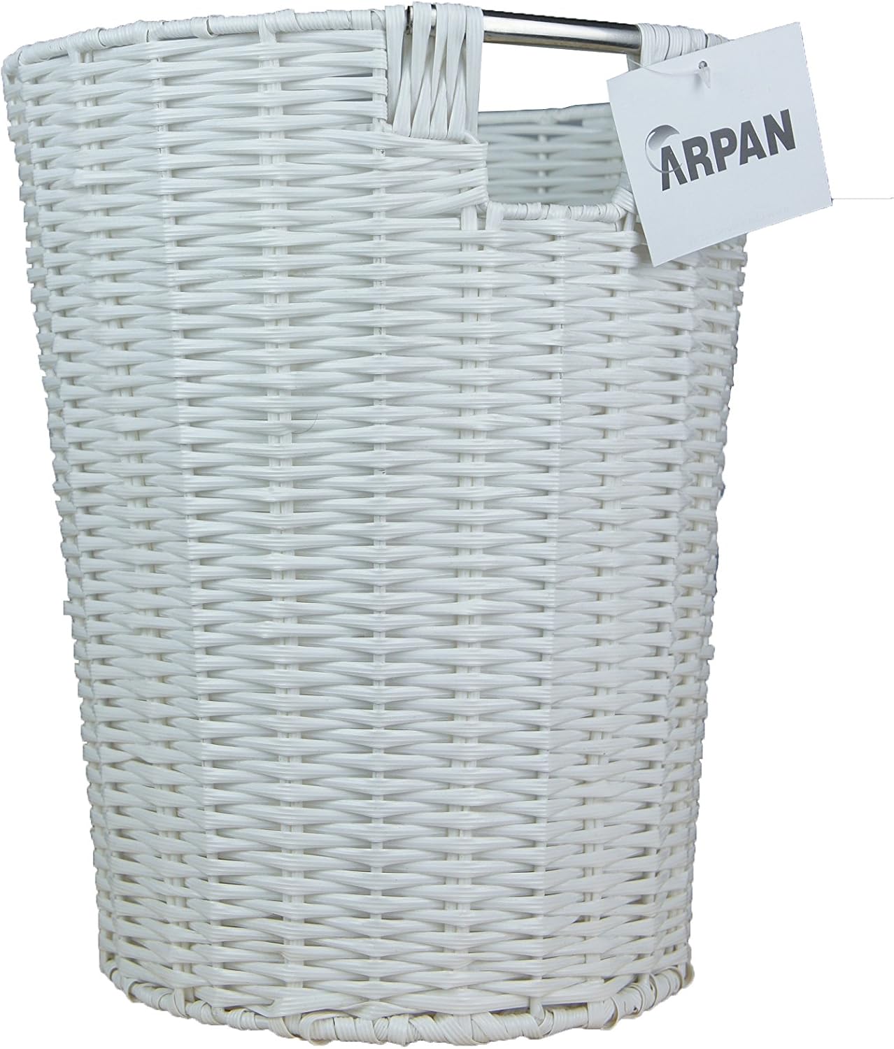 ARPAN Set of 2 White Resin Plastic Strong Round Waste Paper Bin/Basket/Storage - Ideal for Home Office, Hotels - Image 4
