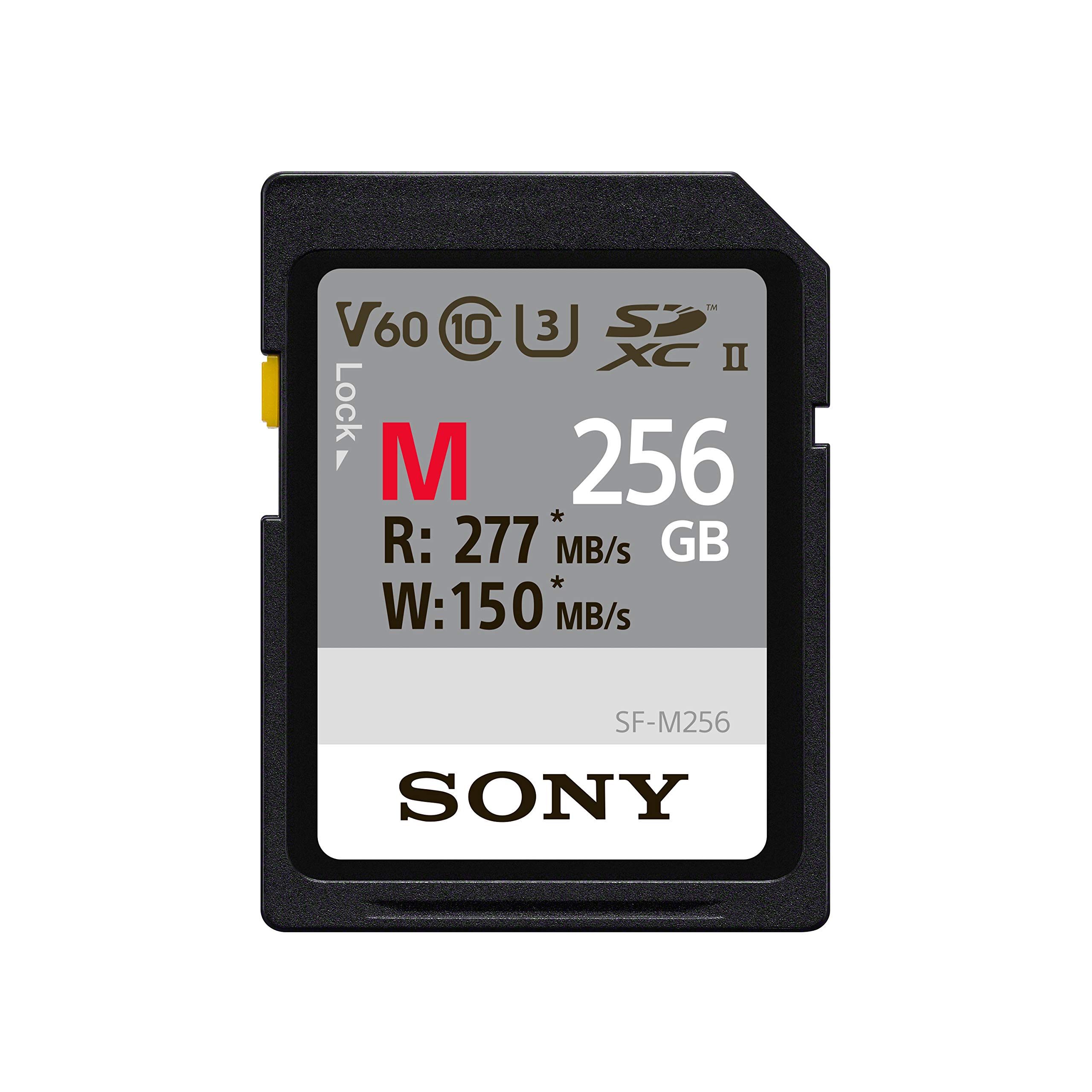 SonyMemory 256GB SF-M Series UHS-II U3 V60 SDHC Digital Memory Card - Read 277MB/S Write 150MB/S SF-M256