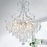WUZUPS Crystal Chandelier 10-Light Pendant Ceiling Light Modern Lighting Fixture for Dining Room Hallway Bedroom Kitchen Bath