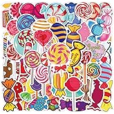 Cute Candy Stickers Pack 55PCS Cartoon Sweet Stickers Gifts for Kids Girls Boys, Kechup Waterproof Vinyl Dessert Stickers for Water Bottles Journaling Luggage Party Supplies