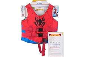 SwimWays Marvel Swim Trainer Life Jacket, US Coast Guard Approved Vest Kids Swim Vest, Pool Floats & Jackets for Kids 33-55 l