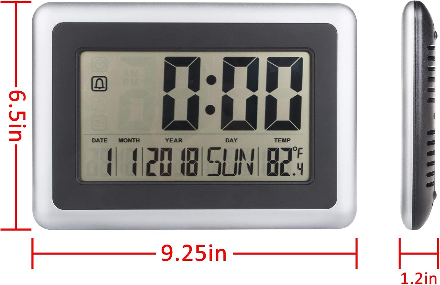 Big Digital Wall Clock Large Led Display School Office Electronic W Temperature Home Dcor Home Garden