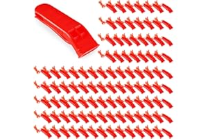 SOTIFF 100 Pieces Emergency Whistles with Lanyard Safety Survival Whistles Loud Blast for Safety Camping Hiking Boating Hunting Survival Rescue Signaling